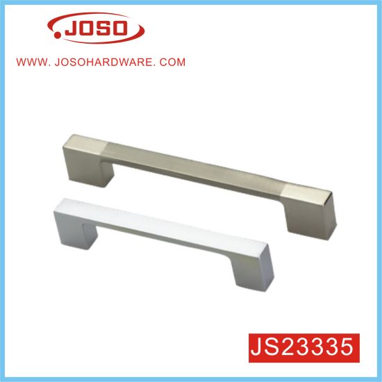 Brushed and Chromed Bridge Style Furniture Handle for Kitchen Drawer
