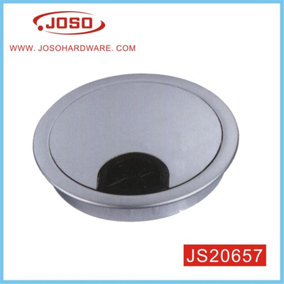 Mat Chrome Metal Wire Hole Cover for Desk