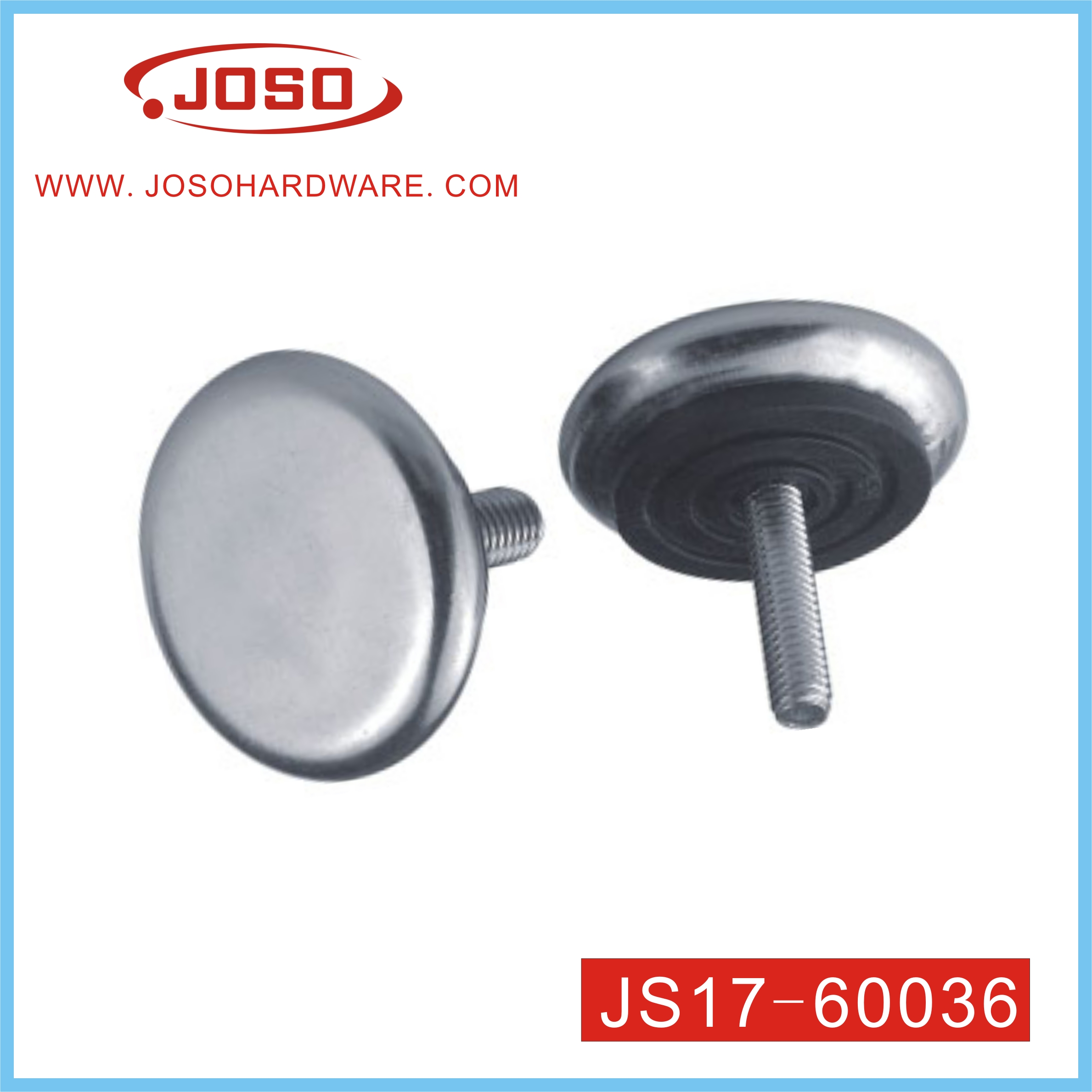 White Metal with Plastic Adjustable Screw of Hardware for Sofa Leg