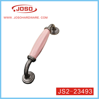 European Style Zinc Alloy with Ceramics Cabinet Handle of Furniture Hardware